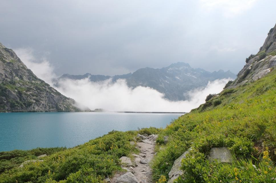 hiking,biking trail in lake garda