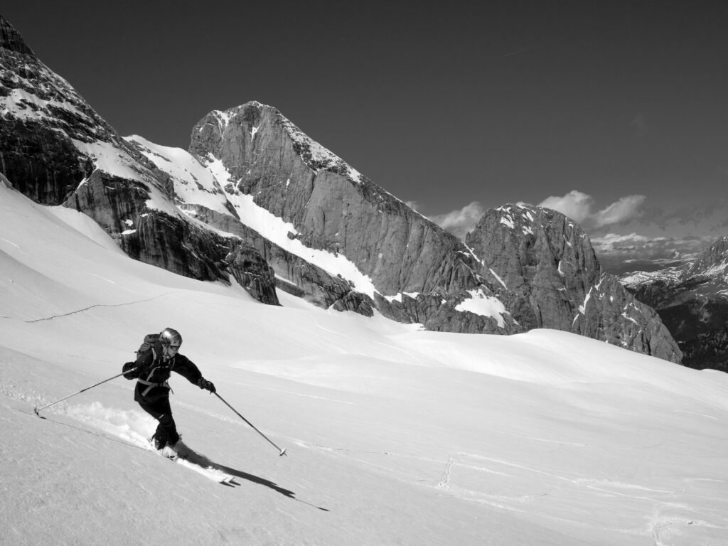 Stelvio Pass high altitude skiing
